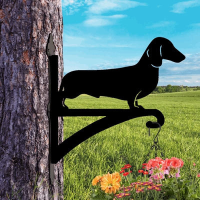 Dachshund Dog Metal Hanging Bracket Plant Stand PS011