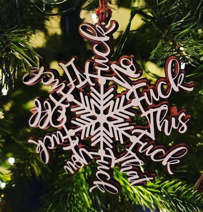 Funny Snowflake Christmas Ornament