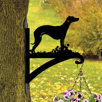 Whippet Dog Metal Hanging Bracket Plant Stand PS012