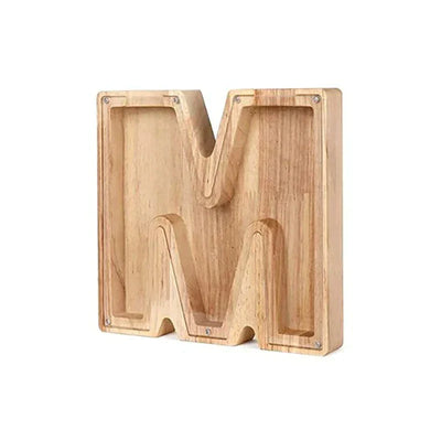 Wooden Letter Piggy Bank - Unique Gift For Your Child