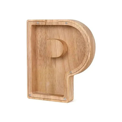 Wooden Letter Piggy Bank - Unique Gift For Your Child