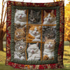 Sleeping Royal Cat Blanket - D200 - Premium Blanket