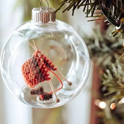 Knitting Christmas Ornament, Knit Gift, Holiday Decor, Knitters Gift