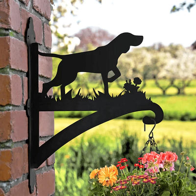 German Shorthaired Pointer Dog Metal Hanging Bracket Plant Stand PS003