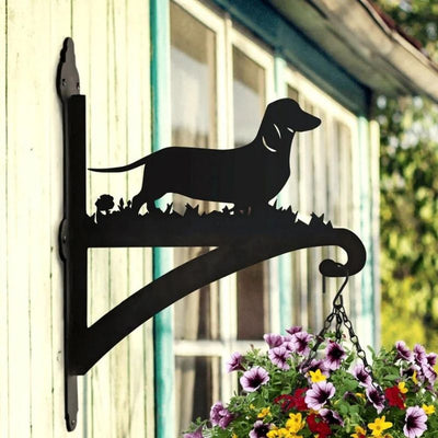 Dachshund Dog Metal Hanging Bracket Plant Stand PS081