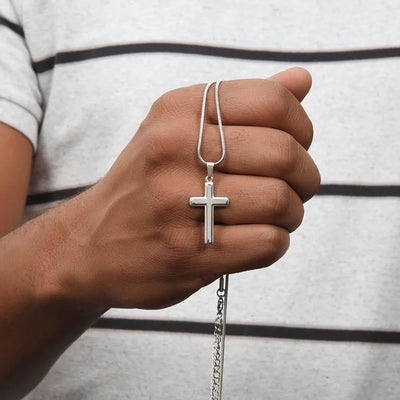 To My Dearest Grandson - Cross Necklace