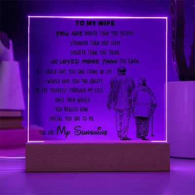 To My Wife - D346 -  LED Acrylic Plaque