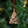 Christmas Book Tree Ornament, Book Lover Christmas Ornament