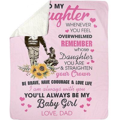 To My Daughter - From Dad - A327 - Premium Blanket