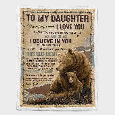 To My Daughter - From Dad - A932 - Premium Blanket