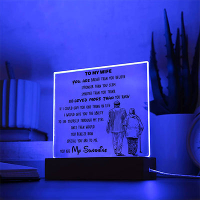 To My Wife - D346 -  LED Acrylic Plaque