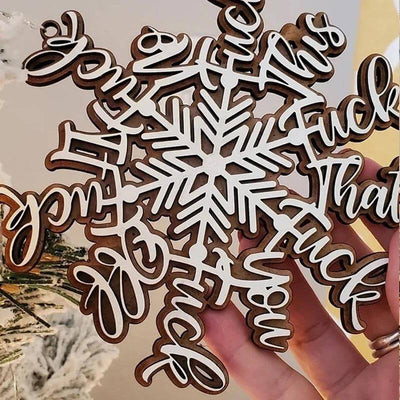 Funny Snowflake Christmas Ornament