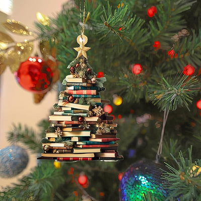 Book Tree Ornament, Perfect Gift For Book Lovers