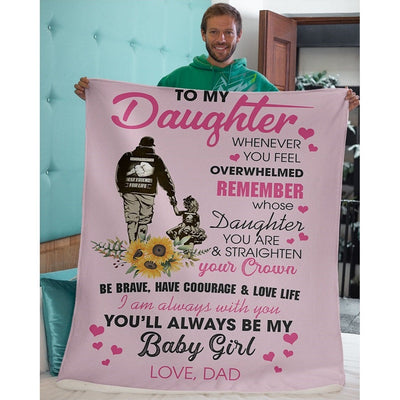 To My Daughter - From Dad - A327 - Premium Blanket