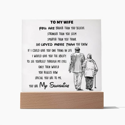 To My Wife - D346 -  LED Acrylic Plaque