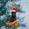 Christmas Pet Dog Wooden Pendant