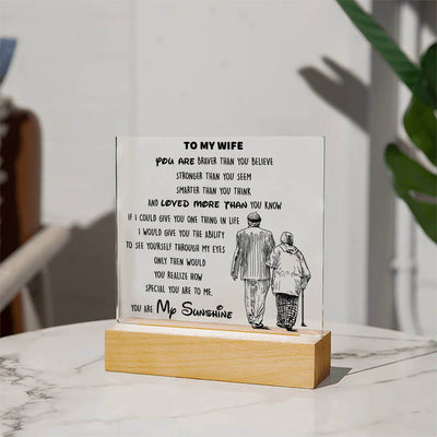 To My Wife - D346 -  LED Acrylic Plaque