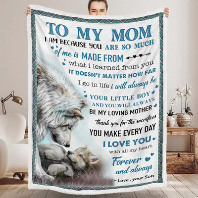 To My Mom - From Son  - A372 - Premium Blanket