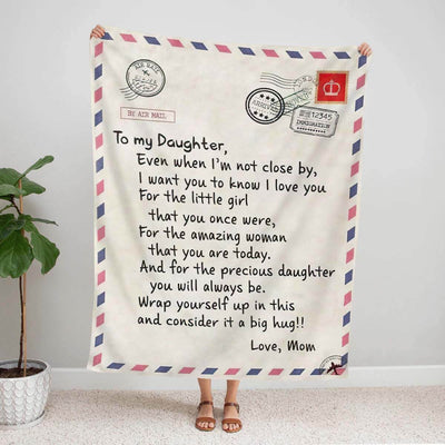 To My Daughter/Son - Sweet Words Letter A614 - Fleece Blanket