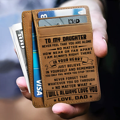 Dad To Daughter - No Matter What I Will Always Love You - Card Wallet