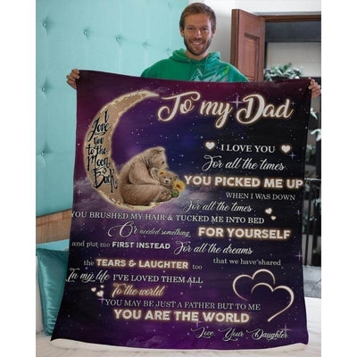 To My Dad - From Daughter - BearBlanket - A320 - Premium Blanket