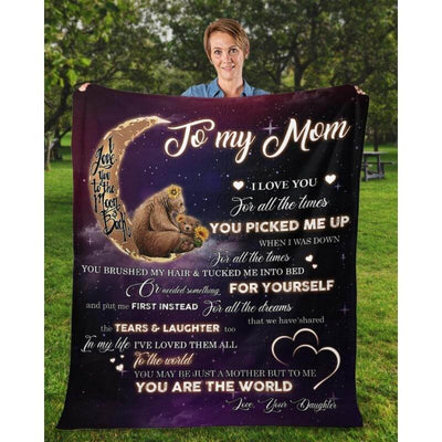 To My Mom - From Daughter - BearBlanket - A320 - Premium Blanket