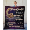 To My Grandpa - From Granddaughter - BearBlanket - A320 - Premium Blanket