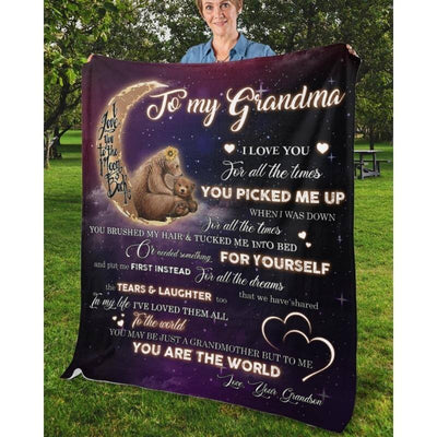 To My Grandma - From Grandson - BearBlanket - A320 - Premium Blanket