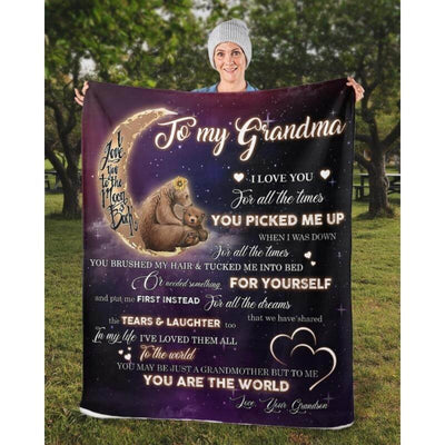 To My Grandma - From Grandson - BearBlanket - A320 - Premium Blanket