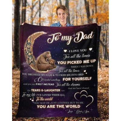 To My Dad - From Son - BearBlanket - A320 - Premium Blanket