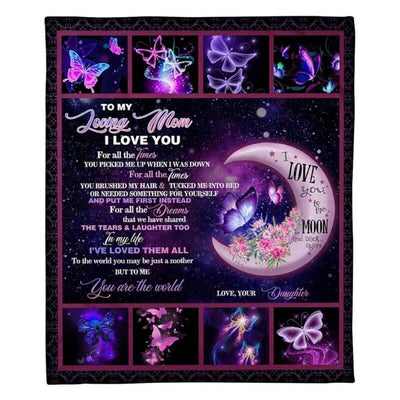 To My Mom - From Daughter - Butterfly A316 - Premium Blanket