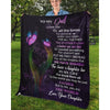 To My Dad - From Daughter - Butterfly A319 - Premium Blanket