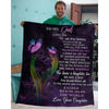 To My Dad - From Daughter - Butterfly A319 - Premium Blanket