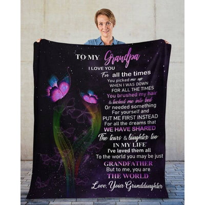 To My Grandpa - From Granddaughter - A319 - Premium Blanket