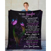 To My Grandpa - From Grandson - Butterfly A319 - Premium Blanket