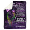 To My Grandpa - From Grandson - Butterfly A319 - Premium Blanket