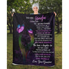 To My Grandpa - From Grandson - Butterfly A319 - Premium Blanket