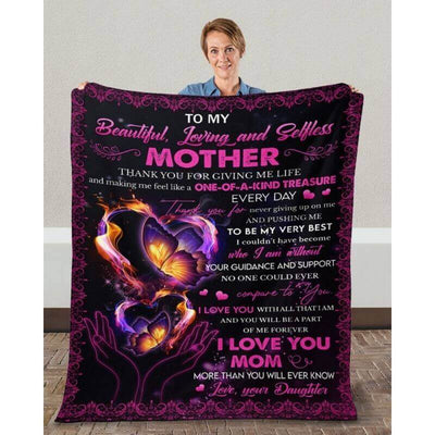 To My Mom - From Daughter  - A370 - Premium Blanket