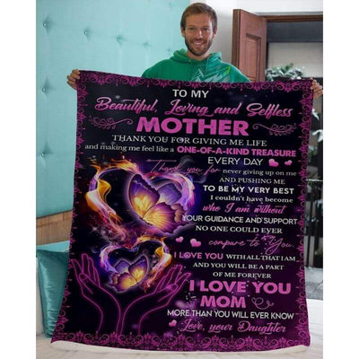 To My Mom - From Daughter  - A370 - Premium Blanket