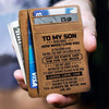 Dad To Son - Life Isn't About Waiting For The Storm To Pass - Card Wallet