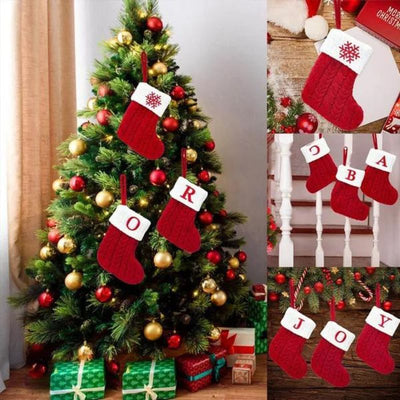 Red Knit Alphabet Christmas Stocking🔥Buy 2 Free Shipping🔥