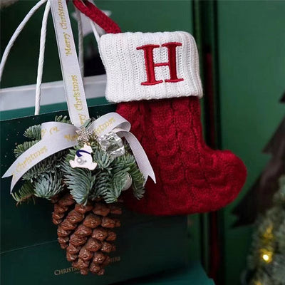 Red Knit Alphabet Christmas Stocking🔥Buy 2 Free Shipping🔥