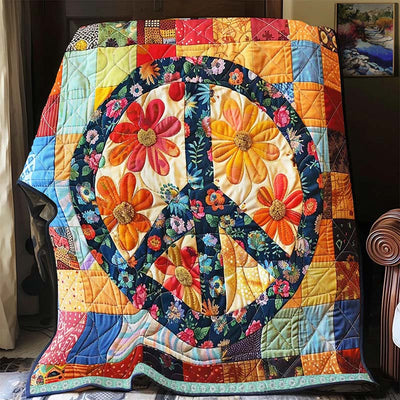 Trippy Hippie Sign Blanket - D250 - Premium Blanket