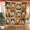 Cute Smiling Cat Blanket - D272 - Premium Blanket