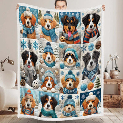 Winter Dog Blanket - D273 - Premium Blanket