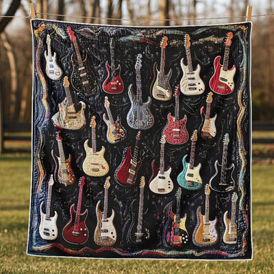 Guitar Motif Blanket - D297 - Premium Blanket