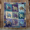 Coastal Bliss Turtle Blanket - D301 - Premium Blanket