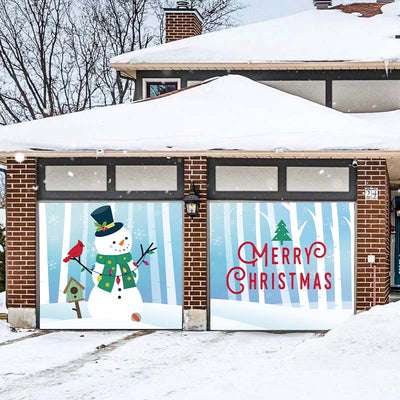 Christmas Snowman Christmas Garage Door Covers F587