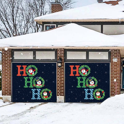 Christmas Ho Ho Ho Garage Door Covers F588