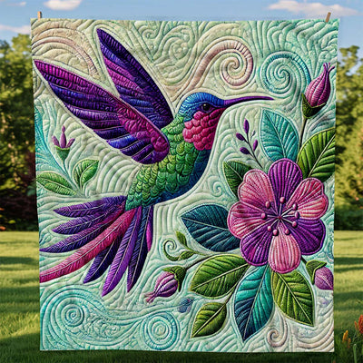 Colorful Hummingbird Blanket - H184 - Premium Blanket